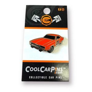 1969 Charger General Lee Collectible Cool Car Pin Orange/Black